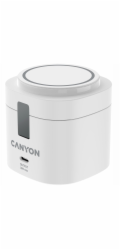 Canyon Bezdrátová nabíjecí stanice 4 v 1 30 W s 1m kabelem, bílá