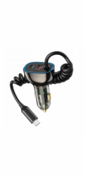 BWOO Autonabíječka PD CC96C 1x USB-C 1x USB 30W s kabelem USB-C šedá