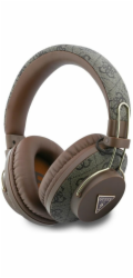 Guess Sluchátka přes uši Triangle Logo Bluetooth ENC hnědá