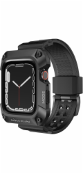 Uniq POUZDRO NILLKIN DYNAGUARD ŘEMÍNEK NA APPLE WATCH 45MM/7/8, ČERNÁ / ČERNÁ