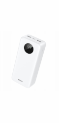 BWOO Powerbanka 22,5W 30000 mAh s LCD displejem bílá