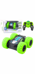 LeanToys Dálkově ovládané RC kaskadérské auto, otočné o 360°, zelené