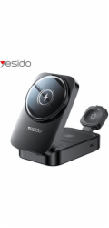 NoName Yesido DS27 15W (stojánek) 3v1 indukční nabíječka (pro Apple Watch), ČERNÁ