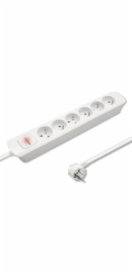 Qoltec Prodlužovací kabel 6 zásuvek 1,8 m bílý (1_819457)