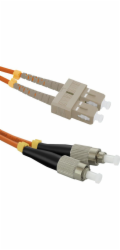 Qoltec Optický patchcord SC/UPC - FC/UPC MM 50/125 OM2 5m (54050)