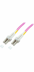 EFB EFB LWL kabel Duplex Jumper LC-LC 50/125 OM4 15 metrů LSZH Halogenfrei erika violett 2,0 mm geprueft mit Messprotokoll