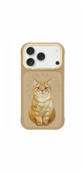Nimmy Pouzdro Nimmy Lucky Fashion Cat MagSafe pro iPhone 17 Pro Max hnědé