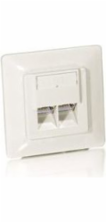 Equip ZÁSUVKA PRO OMÍTKU CAT.5E 2X RJ45 BÍLÁ (125721)