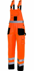 Lahti Pro VAROVNÉ DUNGAREY ČERNO-ORANŽOVÉ, L, CE, LAHTI