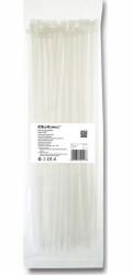Qoltec Stahovací pásky Organizer White 100 kusů (52209)