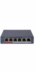 Hikvision DS-3E1106P-EI síťový přepínač, řízený Fast Ethernet (10/100), napájení přes Ethernet (PoE), šedý (DS-3E1106P-EI)