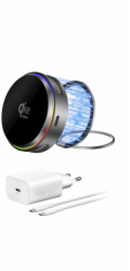 4smarts Qi2 25W MagSafe nabíjecí sada s RGB chlazením - šedá
