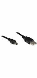 Alcasa USB kabel USB-A - miniUSB 0,15 m černý (3310-AM01)
