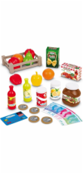 Ecoiffier Supermarket s nákupním košíkem a pokladnou s mikrofonem 31dílná sada.