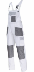 Lahti Pro laclové kalhoty bílé a šedé barvy, 100% bavlna, XL/56 (L4061256)