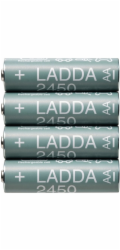Inne Ostatní dobíjecí baterie IKEA LADDA AA 2450mAh R6 1,2V NiMH 4 ks baterií do nabíječky