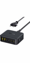 Baseus Nabíječka Nabíjecí stanice Galda EnerFill FH21 120W 2xUSB-A + 4xUSB-C 1,5 m černá černá E0120T00 (6932172698331)