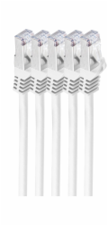 Shiverpeaks Síťový kabel BS75511-W-SET5 bílý, Cat7 S/FTP (S-STP), 1 m