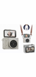 Xrec Mini Camera Retro Video 2k Digitální Fotoaparát Přívěsek Klíčenka Otočný Obrazovka / Xrec X7 / Béžová