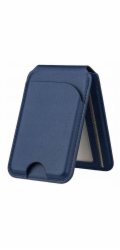 Jabees Magnetická peněženka MagSafe na telefon pro 4 karty RFID zámek + stojánek / Magwallet Secure tmavě modrá