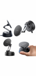 Joyroom Magnetický držák do auta Joyroom JR-ZS51 s přísavkou na čelní sklo nebo palubní desku - černý