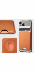 Spigen Magnetická peněženka Valentinus MagSafe oranžová