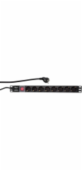 LogiLink PDU 19 1U 8x prodlužovací kabel Schuko CEE 7/3 (PDU8C01)