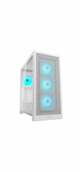 COUGAR PC skříň MX230 White RGB Mid Tower Mesh Front Panel 4 x 120mm ARGB Fans TG Left Panel
