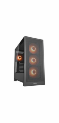COUGAR PC skříň MX230 Black RGB Mid Tower Mesh Front Panel 4 x 120mm ARGB Fans TG Left Panel