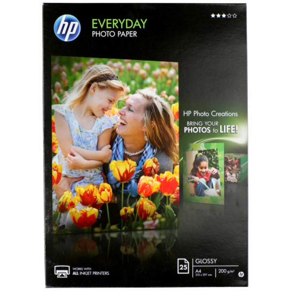 HP Fotopapier, glossy A 4 200 g, 25 Blatt         Q 5451 A