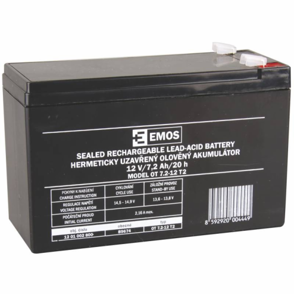 EMOS SLA 12V 7,2Ah ,3 1201002800 Emos baterie SLA 12V / 7...