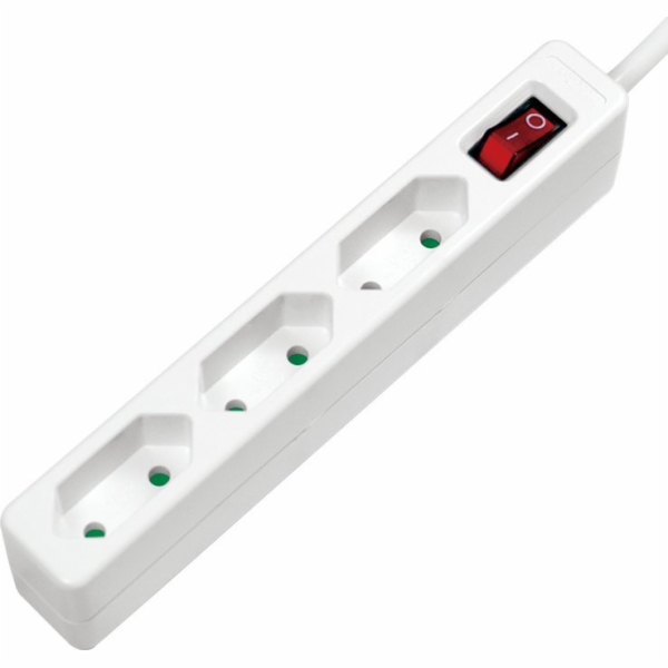LogiLink Prodlužovací kabel LogiLink 3 zásuvky 1,5 m bílý
