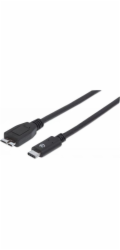 Manhattan USB-C - USB-C kabel 1 m černý (353397)