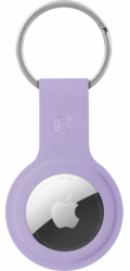 Crong Silikonové pouzdro Keychain s klíčenkou pro Apple AirTag (fialové)