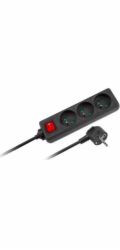 Rebel Electro prodlužovací kabel 3 zásuvky 5m černý (URZ3197-5B)