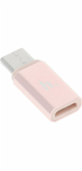 Hoco Adaptér USB-C - MicroUSB růžový (6957531031253)