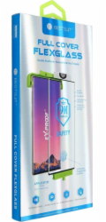 Bestsuit flexibilní 5D hybridní sklo s plným lepidlem pro Samsung Galaxy S21FE černé (ohýbání za tepla) - Funkční čtečka
