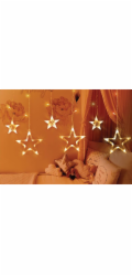 NoName Světelná clona PR 138 LED, hvězdy, teplé bílé světlo