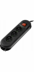 Art.-Multimedia Prodlužovací kabel Hama Comfort, 3 zásuvky, 1,5 m, černá