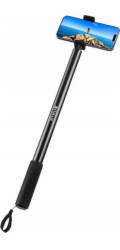 Kovová selfie tyč 2 m PULUZ pro Insta360 One RS/X2/X3/X4 (černá)