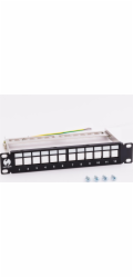 NetRack Patch panel 10, 12x keystone slot, UTP (104-22)