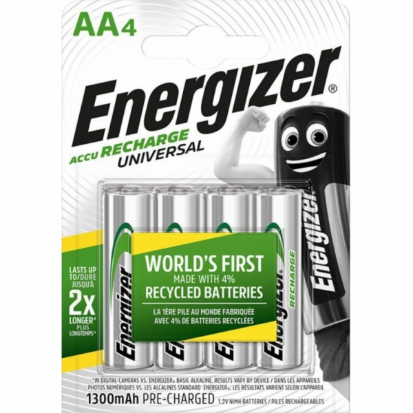 Energizer Dobíjecí univerzální baterie AA / R6 1300mAh 4 ks.