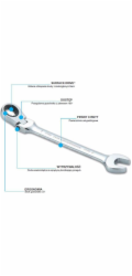 SATA OBOČKOVÝ KLÍČ SATA 10 MM S RAČNOU, ZABĚHNUTÝ GL46401 SATA