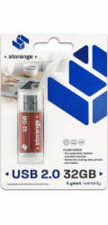 Storange USB flash disk Paměť Storange 32 GB | Základní | USB 2.0 | červená