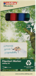 Edding E-32 EDDING Popisovač flipchart Ecoline, 1-5mm, 4 ks., různé barvy
