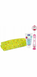 Chicco 175765 Zubní pasta + zubní kartáček + sada pouzder Hippo 3-6 l