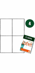 Igepa ETIKETY A4 IGEPA 105 X 148 MM BÍLÉ (100 ks)