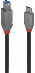 Lindy USB kabel USB-C - USB-B 0,5 m černý (36665)