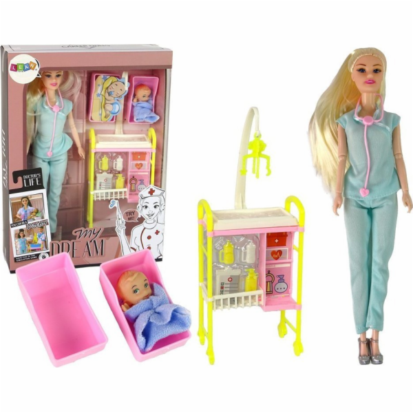 LeanToys Dětské doplňky pro panenky Doctor s dlouhými vlasy