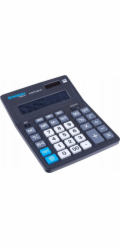 Donau Kalkulačka Kancelářská kalkulačka DONAU TECH OFFICE, 12místný displej, rozměry 201x155x35mm, černá
